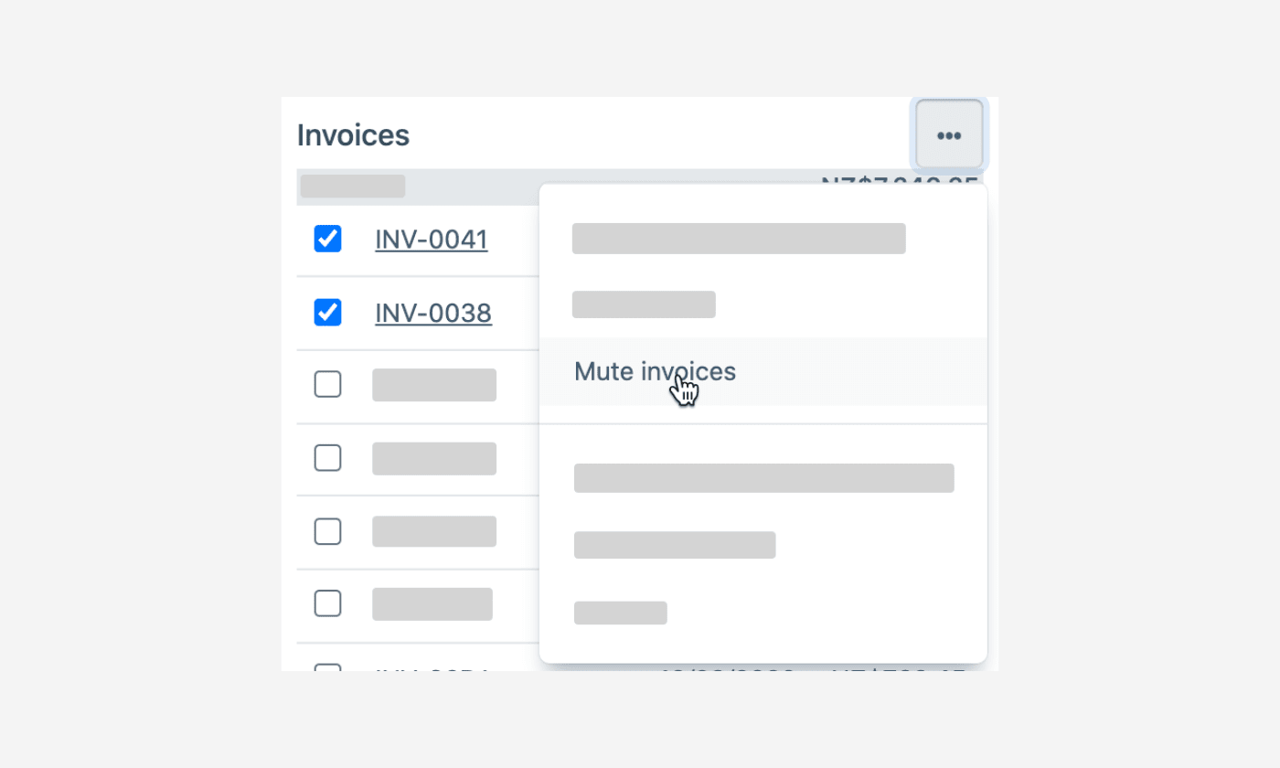 Mute Invoices